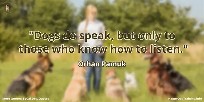 Dogs do speak, but only to those who know how to listen - Orhan Pamuk